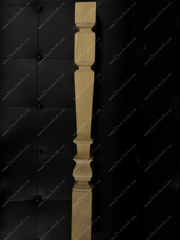 تصویر پایه نرده چوبی منبت دارچوب مدل 1003 